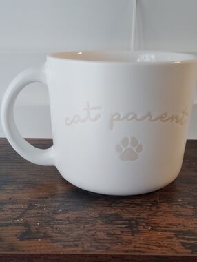 Room Essentials Cat Parent White Ceramic Mug - 14oz
